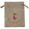Mermaid Medium Burlap Gift Bag - Front