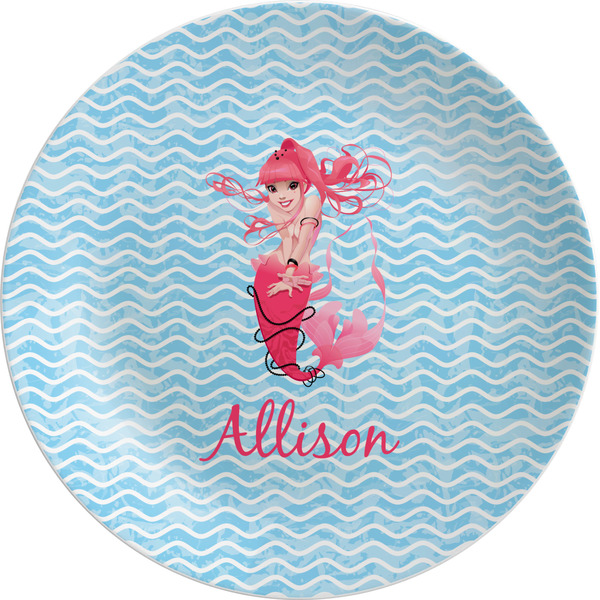 Custom Mermaid Melamine Salad Plate - 8" (Personalized)