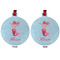 Mermaid Metal Ball Ornament - Front and Back
