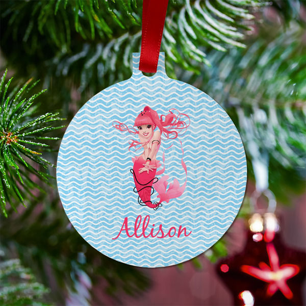 Mermaid Metal Ball Ornament - Lifestyle