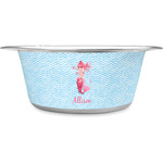 Mermaid Stainless Steel Dog Bowl - Medium (Personalized)