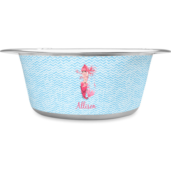Custom Mermaid Stainless Steel Dog Bowl - Small (Personalized)