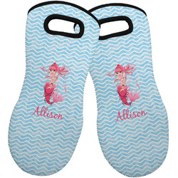 Mermaid Neoprene Oven Mitts - Set of 2 w/ Name or Text