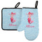 Mermaid Left Oven Mitt & Pot Holder Set w/ Name or Text