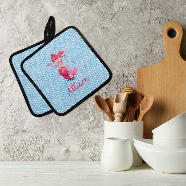 Mermaid Neoprene Pot Holder - Set of 2  LIFESTYLE