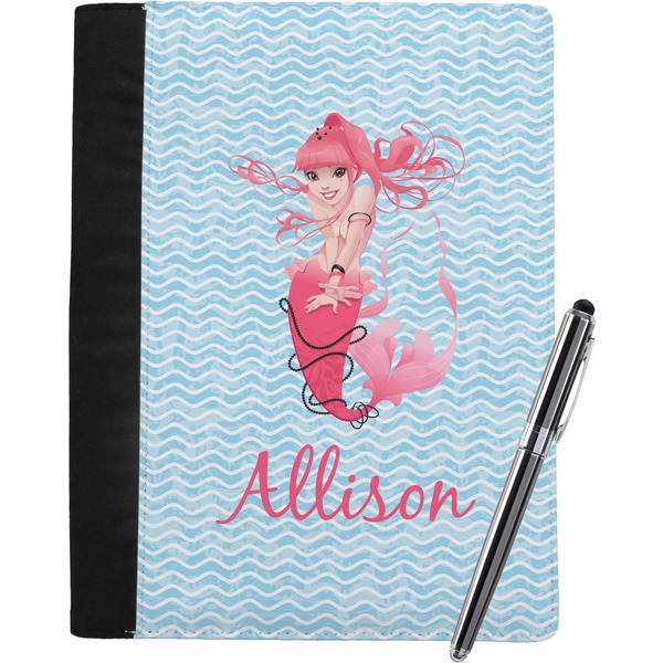 Custom Mermaid Notebook Padfolio - Large w/ Name or Text