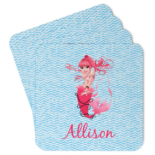 Custom Mermaid Paper Coasters w/ Name or Text