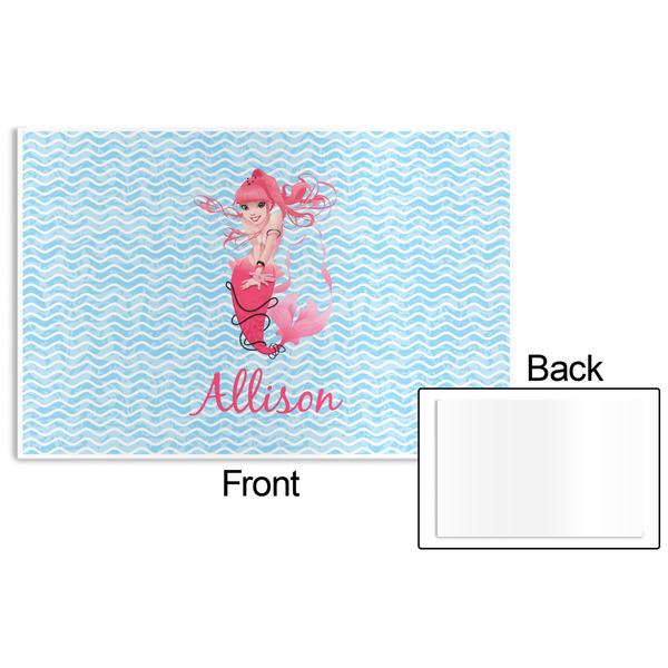 Mermaid Disposable Paper Placemat - Front & Back