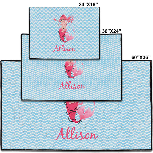 Mermaid Personalized Door Mat - Group Parent IMF