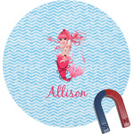 Mermaid Round Fridge Magnet (Personalized)