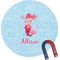 Mermaid Round Fridge Magnet (Personalized)