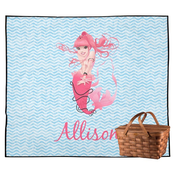 Custom Mermaid Outdoor Picnic Blanket (Personalized)