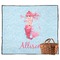 Mermaid Picnic Blanket - Flat - With Basket