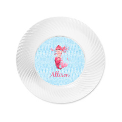 Mermaid Plastic Party Appetizer & Dessert Plates - 6" (Personalized)