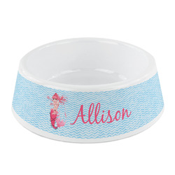 Mermaid Plastic Dog Bowl - Small (Personalized)