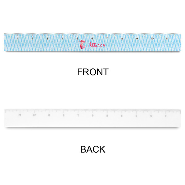 Mermaid Plastic Ruler - 12" - APPROVAL