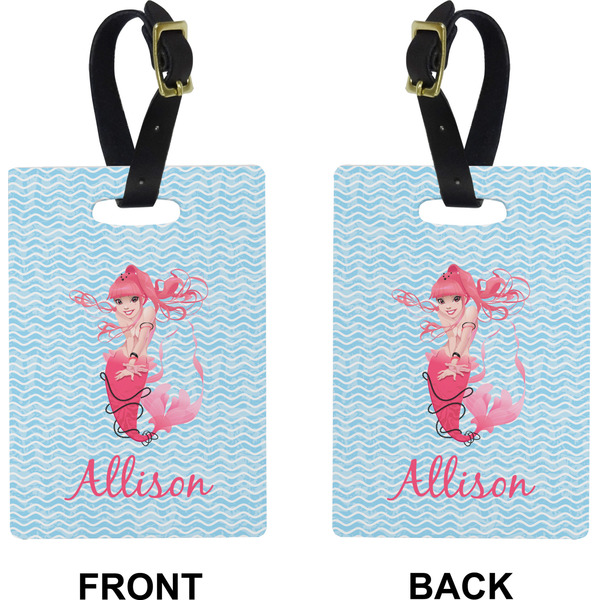 Mermaid Rectangle Luggage Tag (Front + Back)