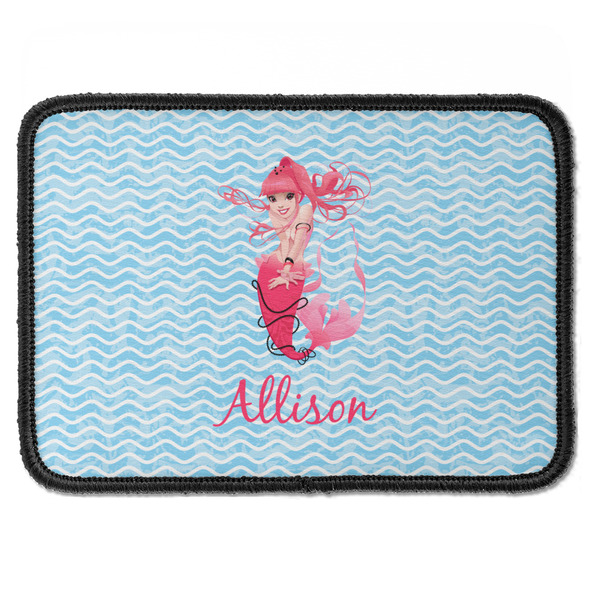 Custom Mermaid Iron On Rectangle Patch w/ Name or Text