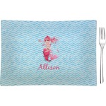 Mermaid Rectangular Glass Appetizer / Dessert Plate - Single or Set (Personalized)
