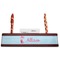 Mermaid Red Mahogany Nameplates with Business Card Holder - Straight