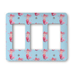 Mermaid Rocker Style Light Switch Cover - Three Switch