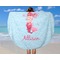 Mermaid Round Beach Towel - In Use