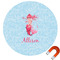 Mermaid Round Car Magnet - 6" (Personalized)