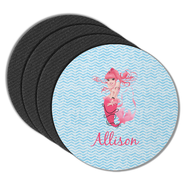 Mermaid Round Coaster Rubber Back - Main