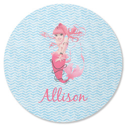 Mermaid Round Rubber Backed Coaster (Personalized)
