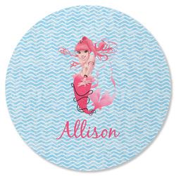 Mermaid Round Rubber Backed Coaster (Personalized)