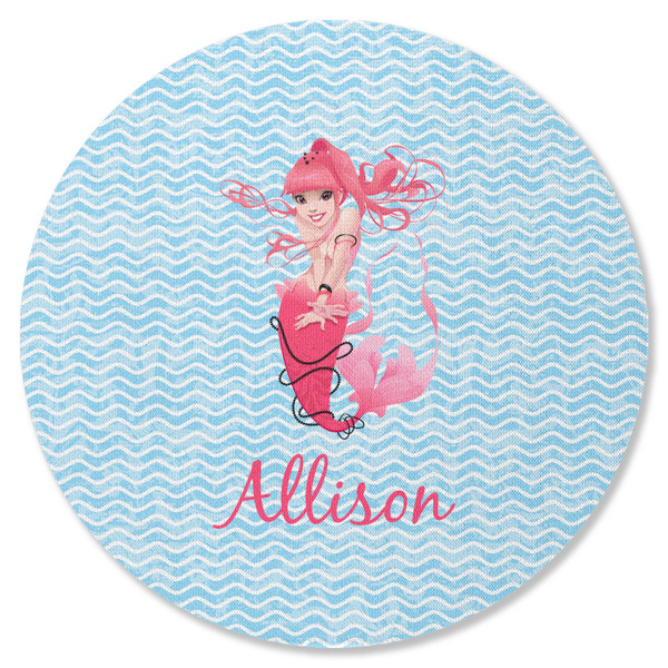 Mermaid Round Coaster Rubber Back - Single