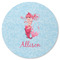 Mermaid Round Rubber Backed Coaster (Personalized)
