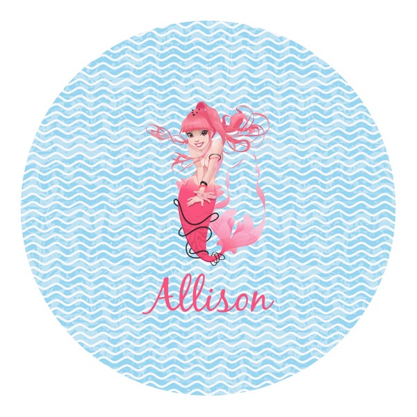 Custom Mermaid Round Decal - Small (Personalized)