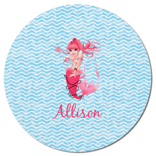 Mermaid Round Fridge Magnet - FRONT