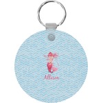 Mermaid Round Plastic Keychain (Personalized)