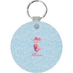 Mermaid Round Plastic Keychain (Personalized)