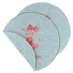 Mermaid Round Linen Placemat - Double Sided (Personalized)