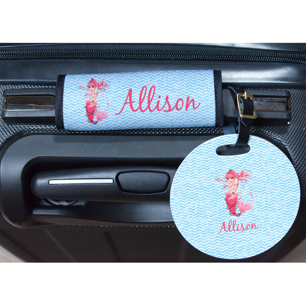 Mermaid Round Luggage Tag & Handle Wrap - In Context