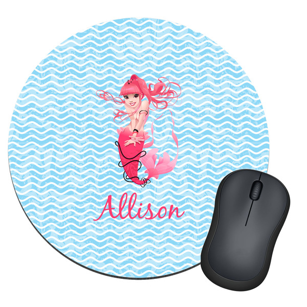 Custom Mermaid Round Mouse Pad (Personalized)