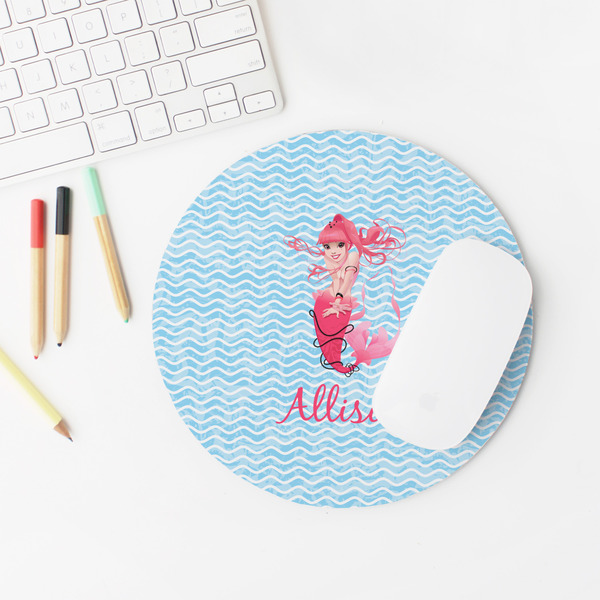 Mermaid Round Mousepad - LIFESTYLE 2
