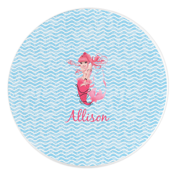 Custom Mermaid Round Stone Trivet (Personalized)