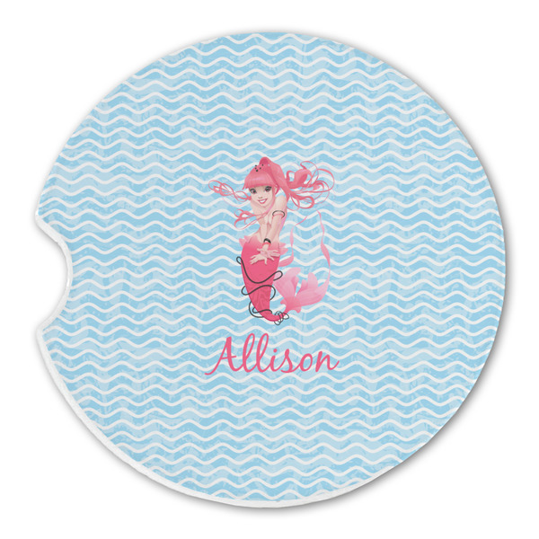 Custom Mermaid Sandstone Car Coaster - Single (Personalized)