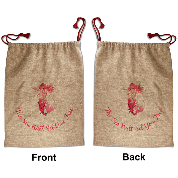 Mermaid Santa Bag - Front and Back