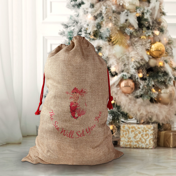 Mermaid Santa Bag - Front (stuffed)