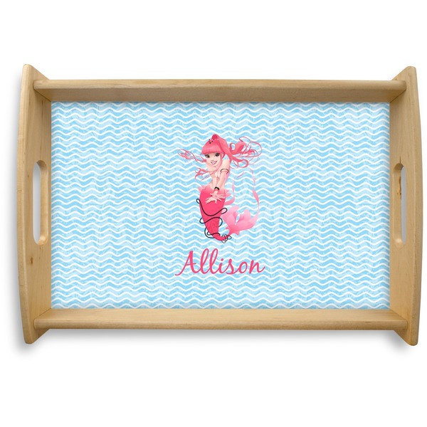 Custom Mermaid Natural Wooden Tray - Small (Personalized)