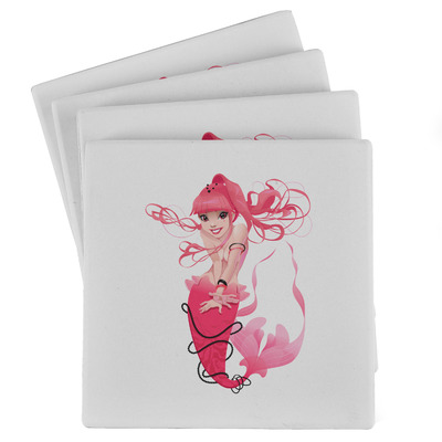 Mermaid Absorbent Stone Coasters - Set of 4 (Personalized)