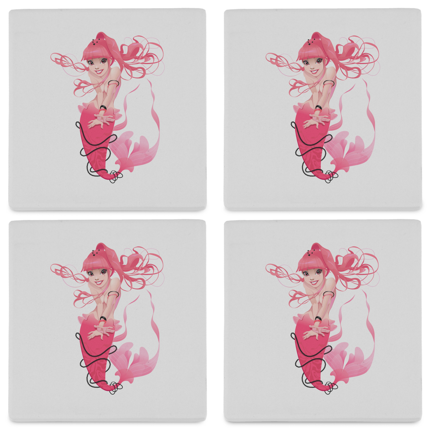 Mermaid Absorbent Stone Coasters - Thumbnail 2