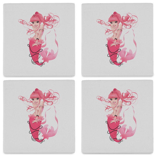 Mermaid Set of 4 Sandstone Coasters - See All 4 View