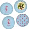 Mermaid Set of 4 Glass Lunch / Dinner Plate 10" (Personalized)