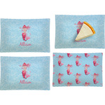 Mermaid Set of 4 Glass Rectangular Appetizer / Dessert Plate (Personalized)